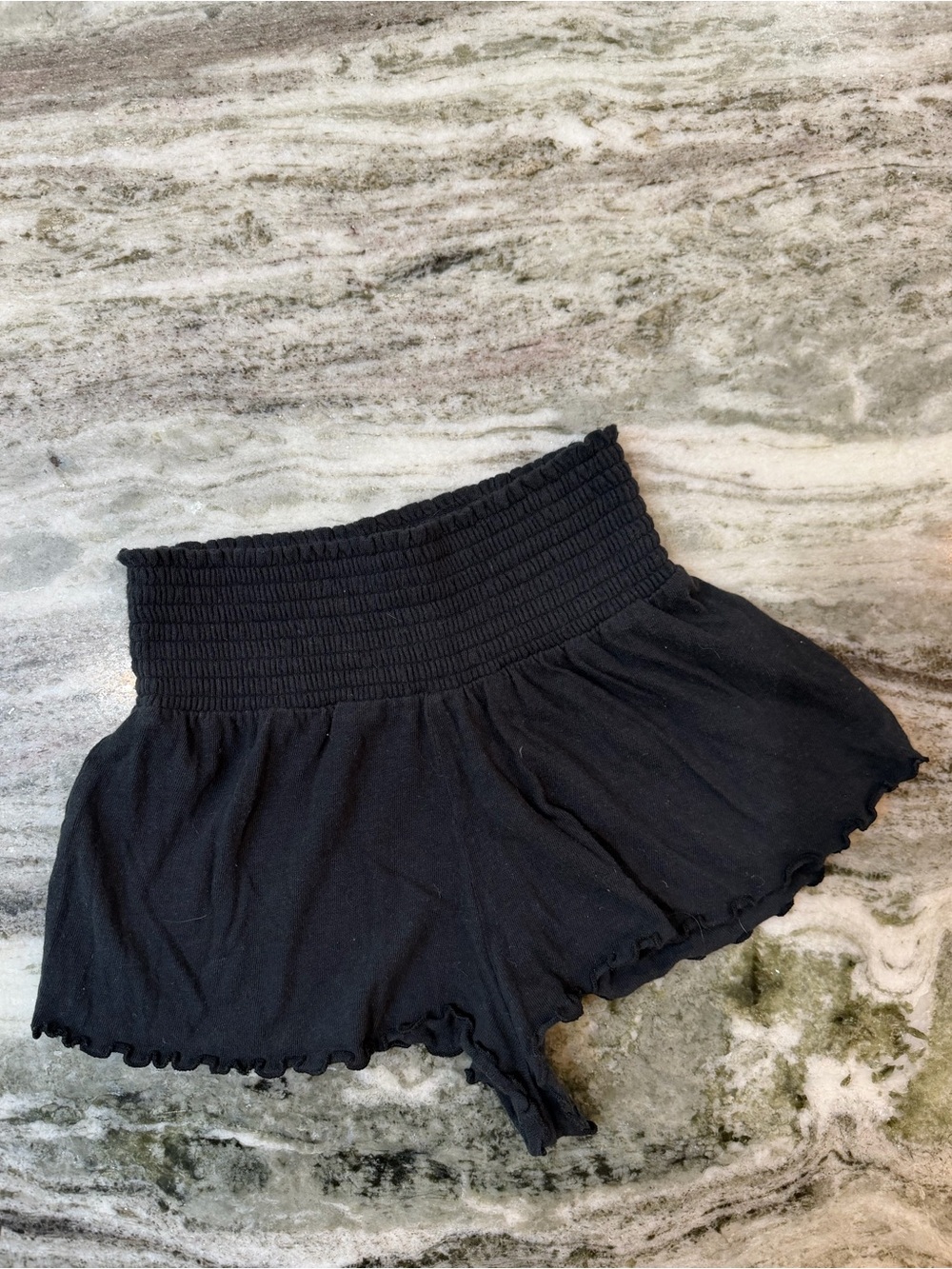 Urban Outfitters Out From Under Black Smocked Waist Shorts
